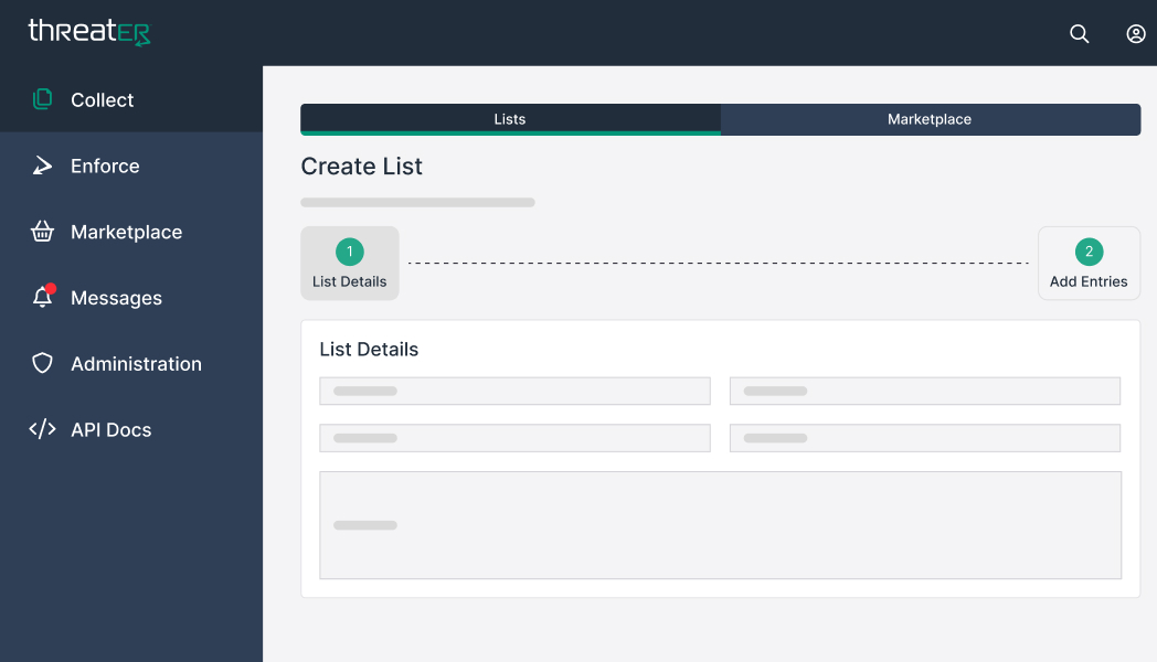 Graphic showing creating a list