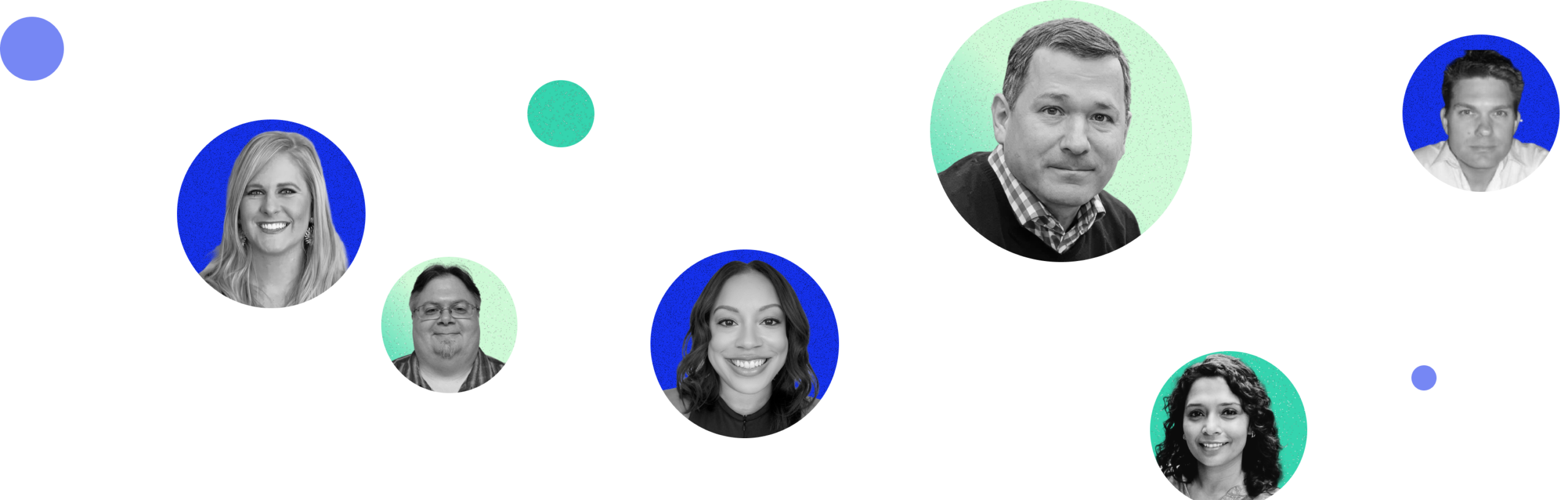 Avatars of various members of the threatER team