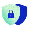 Shields with lock icon