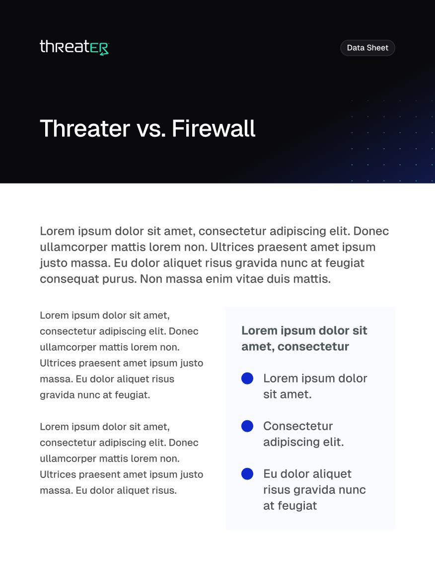 Threater vs. Firewall