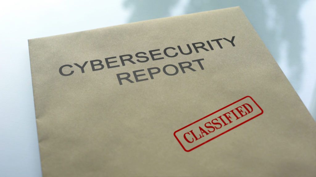Cybersecurity Report on Desk
