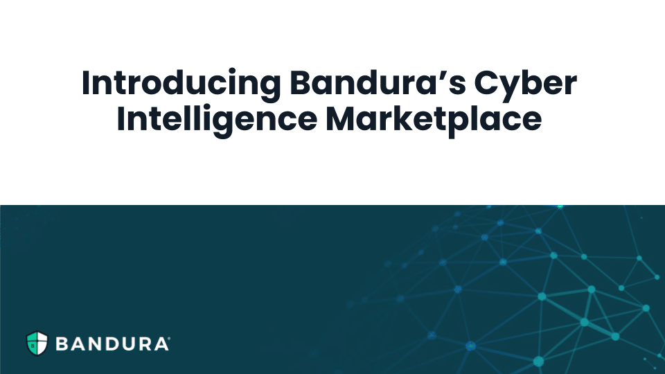 Bandura Cyber Intelligence Marketplace Cover Photo