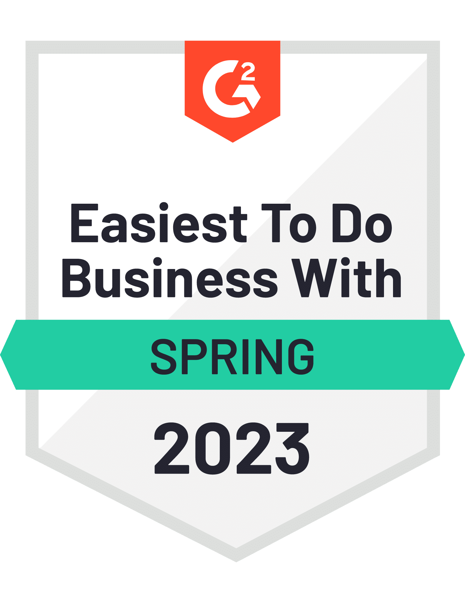 Easiest to Do Business With Spring 2023 G2 Award