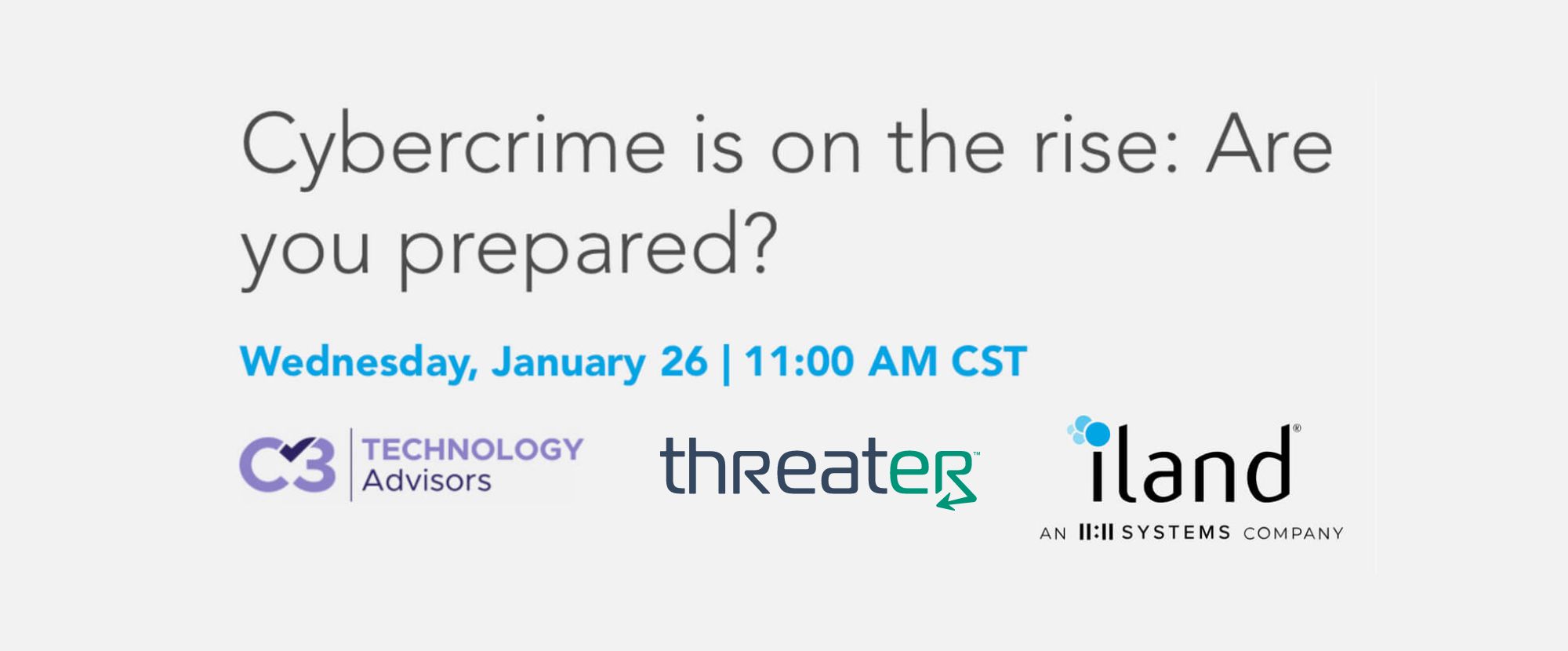 Cybercrime Webinar promotional image