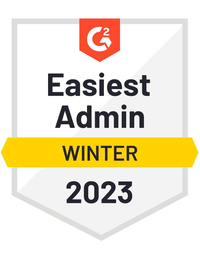 G2 Awards Easiest Admin Winter 2023 logo