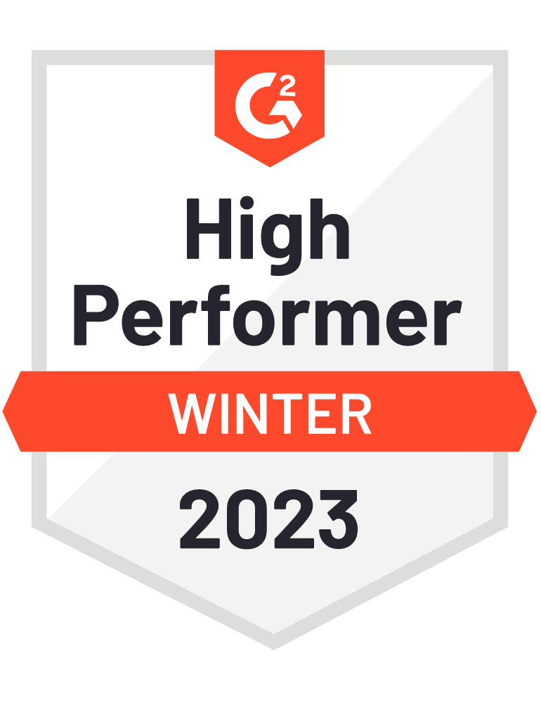 G2 Awards High Performer Adoption Winter 2023 logo