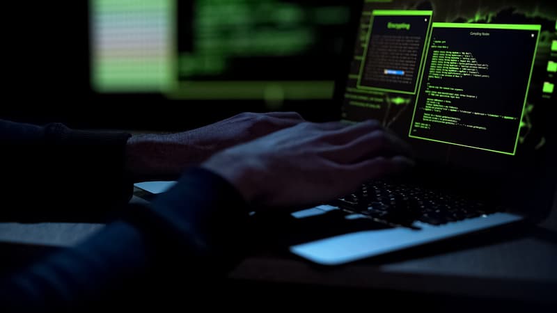 Hacker using malicious ip concept image